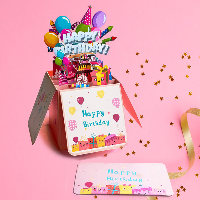 3D Birthday Pop Up Box Gift Card