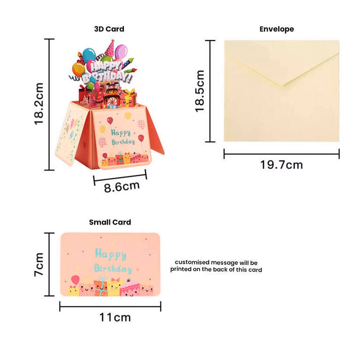 3D Birthday Pop Up Box Gift Card