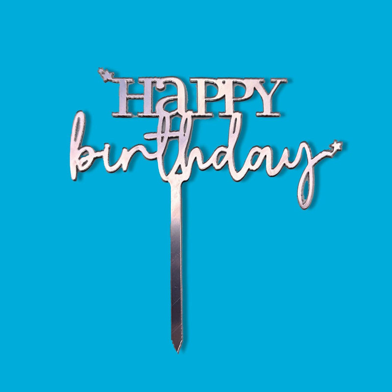 Acrylic Cake Topper - HBD Rose Gold
