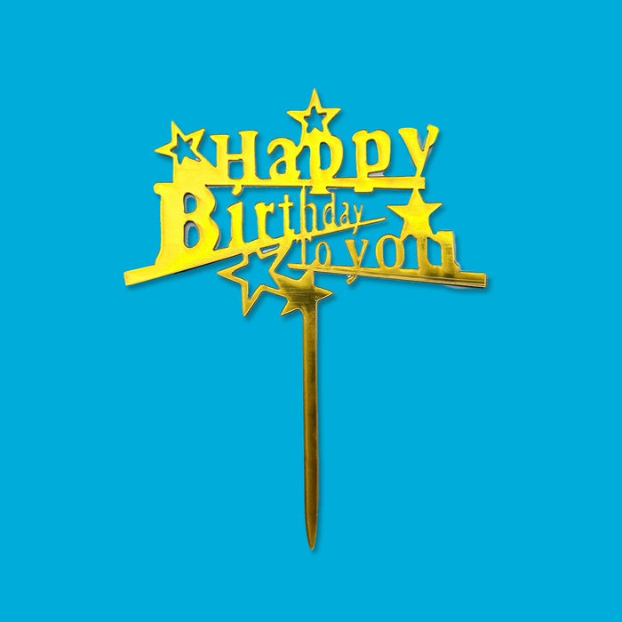 Acrylic Cake Topper - HBD Star