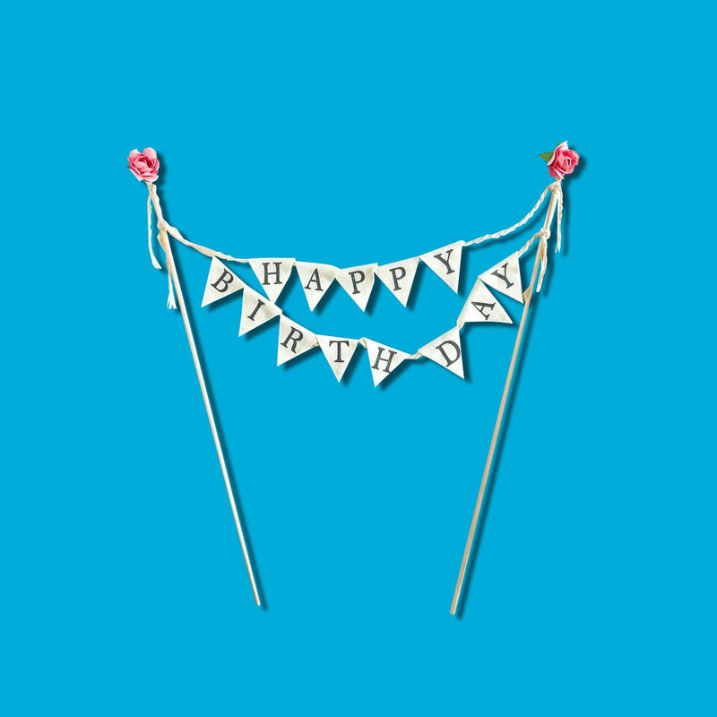 Cake Topper Flag - HBD