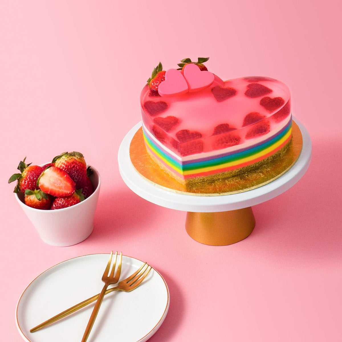 Multi Layer Rainbow Cake TheJellyHearts Singapore's 1st Halal Jelly