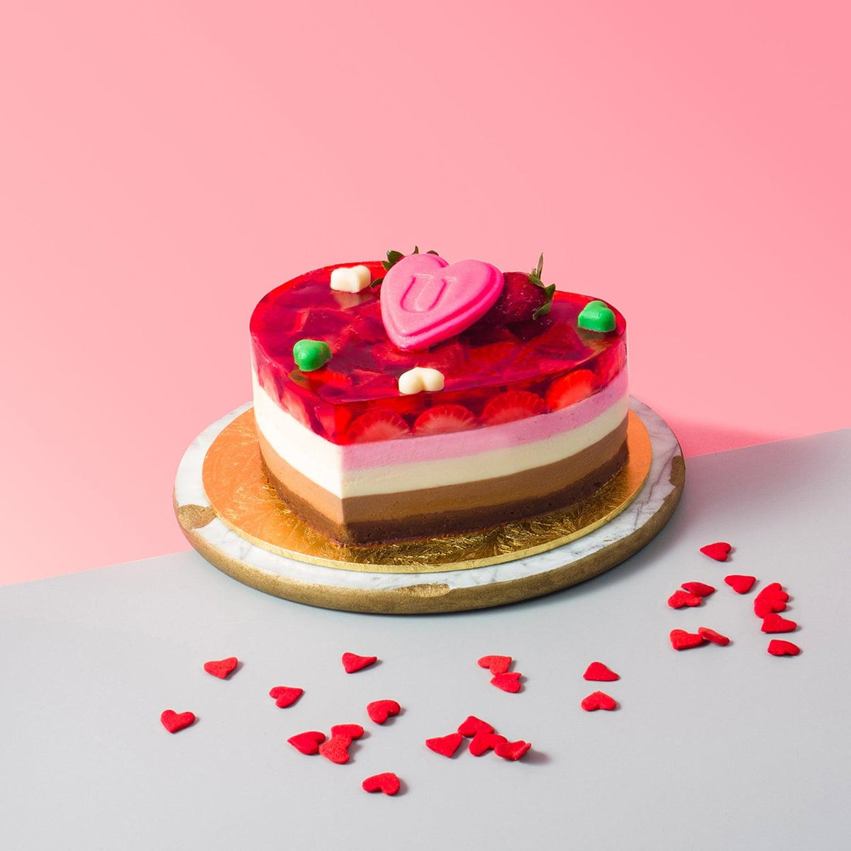 Strawberry Kiss Cake TheJellyHearts Singapore's 1st Halal Jelly