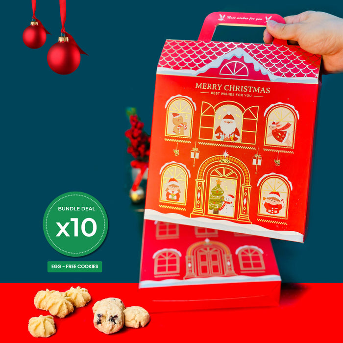 Christmas Cookies House - Bulk Gift Pack (10 sets)