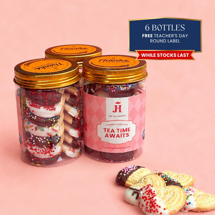 Chocolate Hearts – Teacher's Day (6 Bottles, Egg-Free)